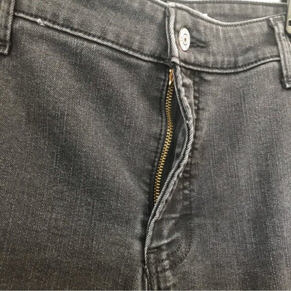 Levi's 414 Classic Straight Leg High Waist Stretch Boot Zip Black Denim Jeans 20 - Picture 7 of 14